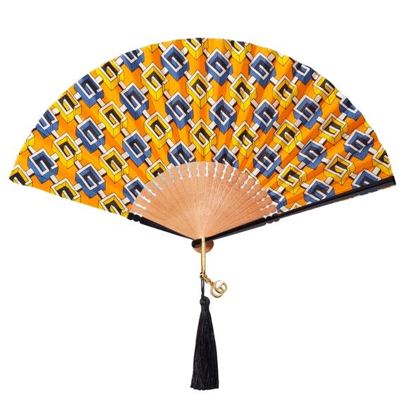 NEW Gucci G Print Folding Fan with Dust Bag and Original Box AUTHENTIC - Picture 3 of 16